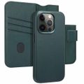 Accezz Leather Bookcase 2-in-1 met MagSafe iPhone 15 Pro - Cedar Green