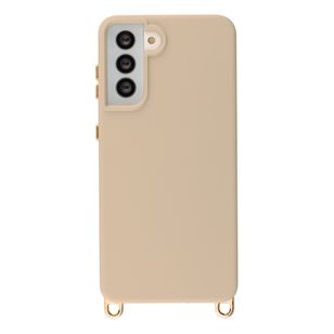 Selencia Rivièra MagSafe Backcover met afneembare haakjes Samsung Galaxy S21 - Milky Latte