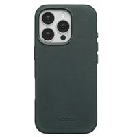 Accezz Vintage Leather Magsafe Backcover Apple iPhone 16 Pro - Smokey Green
