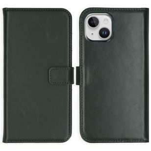 Selencia Echt Leren Bookcase Apple iPhone 15 Plus - Groen