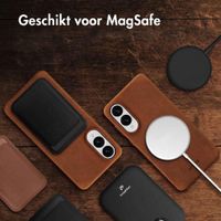 Accezz Vintage Leather Magsafe Backcover Samsung Galaxy S25 Edge - Tabacco Cognac