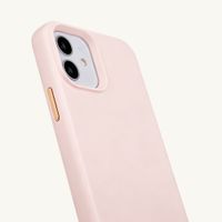 Selencia Rivièra MagSafe Backcover met afneembare haakjes iPhone 12 / 12 Pro - Sorbet Pink