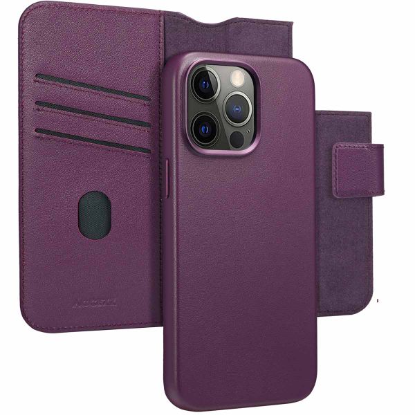 Accezz Leather Bookcase 2-in-1 met MagSafe iPhone 15 Pro Max - Heath Purple