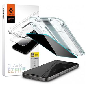 Spigen EZ Fit GLAS.tR met installatietray - Privacy Glass - 1 pack Apple iPhone 15 Pro