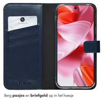 Selencia Echt Leren Bookcase Google Pixel 10 / 10 Pro - Blue