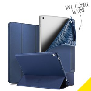 Accezz Smart Silicone Bookcase iPad 9 (2021) 10.2 inch / iPad 8 (2020) 10.2 inch / iPad 7 (2019) 10.2 inch - Blauw