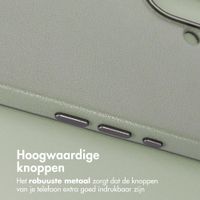 Accezz MagSafe Leather Backcover Apple iPhone 16 - Light Grey