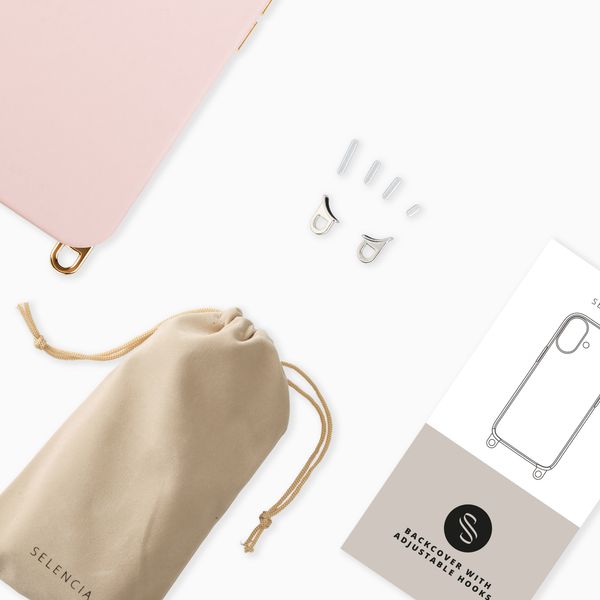 Selencia Rivièra MagSafe Backcover met afneembare haakjes Apple iPhone 14 / 13 - Sorbet Pink