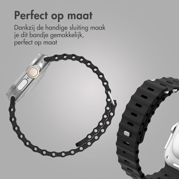 Accezz Ocean bandje Apple Watch | 44/45/46/49 mm - Zwart