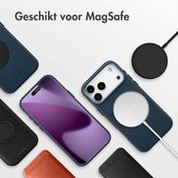 Accezz MagSafe Leather Backcover Apple iPhone 17 Pro Max - Nightfall Blue