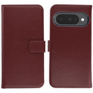 Selencia Echt Leren Bookcase Google Pixel 10 / 10 Pro - Burgundy