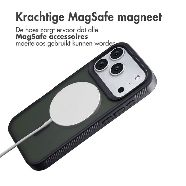Accezz Rugged Frosted MagSafe Backcover Apple iPhone 17 Pro Max - Zwart