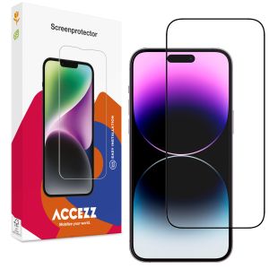 Accezz Gehard Glas Full Cover Screenprotector iPhone 15 Pro Max