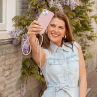 imoshion Siliconen hoesje met koord Samsung Galaxy S25 FE - Sand Pink