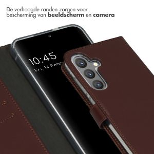 Selencia Echt Lederen Bookcase Samsung Galaxy S24 Plus - Bruin