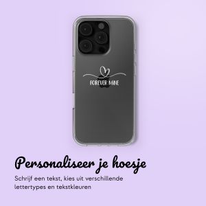 Gepersonaliseerd hoesje met sierlijk hartje iPhone 16 Pro Max - Transparant