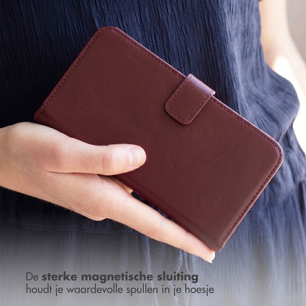 Selencia Echt Leren Bookcase Samsung Galaxy S26 Ultra - Burgundy