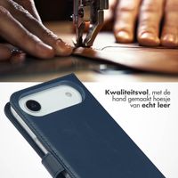 Selencia Echt Leren Bookcase Apple iPhone 17 Air - Blauw