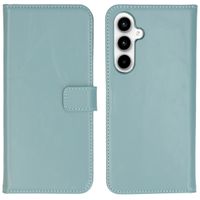 Selencia Echt Lederen Bookcase Samsung Galaxy A35 - Air Blue