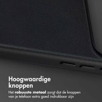 Accezz Echt leren hoesje + MagSafe Wallet Apple iPhone 17 Pro Max - Onyx Black