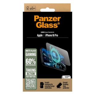 PanzerGlass Gaming Screenprotector Ultra Wide Fit met applicator iPhone 16 Pro