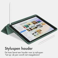 Accezz Smart Silicone Bookcase iPad 9 (2021) 10.2 inch / iPad 8 (2020) 10.2 inch / iPad 7 (2019) 10.2 inch - Donkergroen