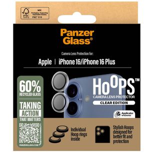 PanzerGlass Camera Protector Hoop Optic Rings iPhone 16 / 16 Plus