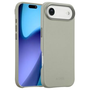Accezz MagSafe Leather Backcover Apple iPhone Air - Lichtgrijs