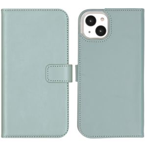 Selencia Echt Lederen Bookcase iPhone 14 Plus - Air Blue