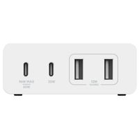 Belkin Boost↑Charge™ GaN Pro Adapter 4 poorts - USB -A (2x) en USB-C (2x) - 108W - Wit