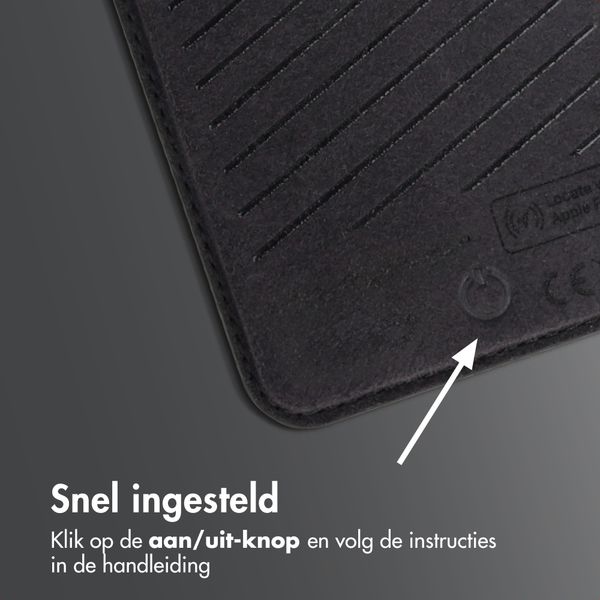 Accezz Magnetische Leren Wallet met standaard - Geschikt voor Apple Find My - Onyx Black