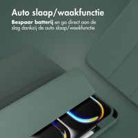 Accezz Smart Silicone Bookcase Apple iPad Pro 11 (2024) M4 - Donkergroen