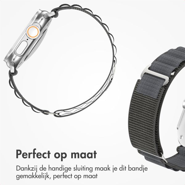 Accezz Nylon Alpine bandje Apple Watch | 44/45/46/49 mm - Dark Grey
