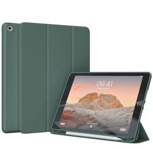 Accezz Smart Silicone Bookcase iPad 6 (2018) 9.7 inch / iPad 5 (2017) 9.7 inch - Donkergroen