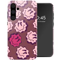 Selencia Vivid Tough Backcover Samsung Galaxy A55 - Wavy Smiley Pink