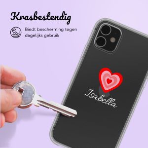 Gepersonaliseerd hoesje met hartje iPhone 11 - Transparant