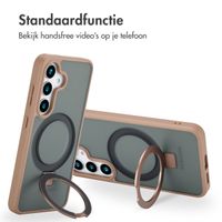 Accezz Ring Stand Backcover met MagSafe Samsung Galaxy S25 - Brown