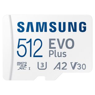 Samsung EVO Plus microSD 2024 - 512GB - inclusief SD Adapter - UHS-I/U3/Full HD/4K UHD