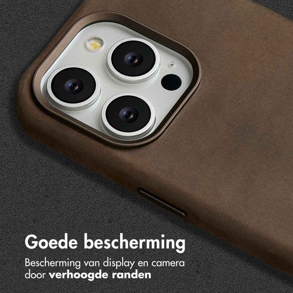 Accezz Vintage Leather Magsafe Backcover iPhone 15 Pro - Rustic Brown