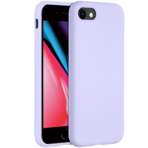 Accezz Liquid Silicone Backcover iPhone SE (2022 / 2020) / 8 / 7 - Paars