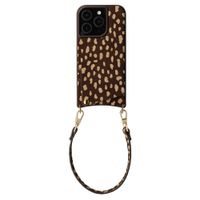 Selencia Nova Real Leather Backcover met Koord en Pashouder Apple iPhone 15 Pro - Fawn Chic