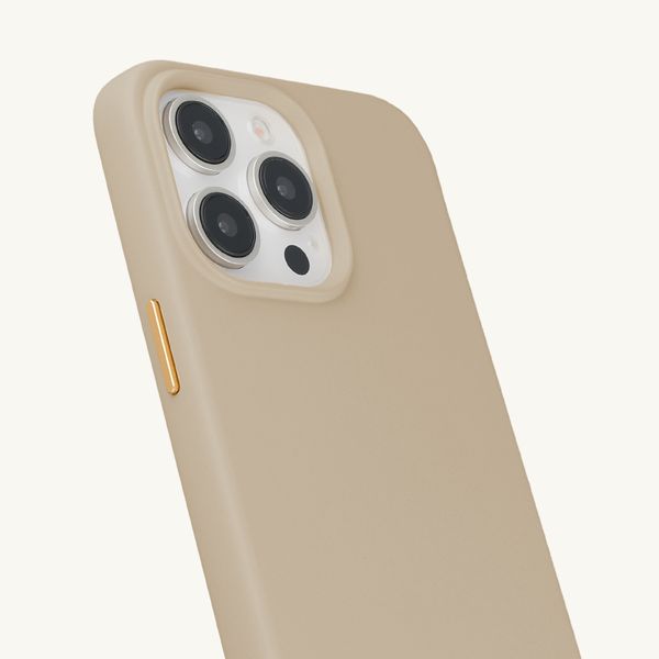 Selencia Rivièra MagSafe Backcover met afneembare haakjes Apple iPhone 14 Pro - Milky Latte