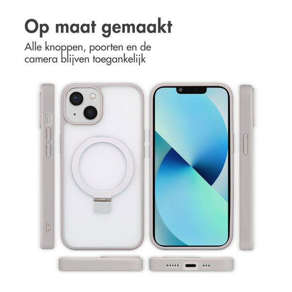 Accezz Ring Stand Backcover met MagSafe Apple iPhone 13 - Grijs
