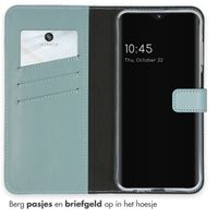 Selencia Echt Leren Bookcase Samsung Galaxy A25 (5G) - Air Blue