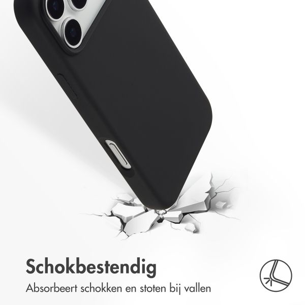 Accezz Liquid Silicone Backcover met MagSafe Apple iPhone 17 Pro Max - Zwart