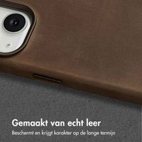 Accezz Vintage Leather Magsafe Backcover iPhone 14 - Rustic Brown