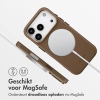 Accezz MagSafe Leather Backcover Apple iPhone 17 Pro - Coffee