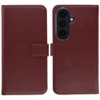 Selencia Echt Leren Bookcase Samsung Galaxy S26 - Burgundy