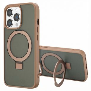 Accezz Ring Stand Backcover met MagSafe Apple iPhone 13 Pro Max - Bruin