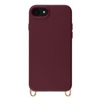 Selencia Rivièra MagSafe Backcover met afneembare haakjes Apple iPhone SE (2022 / 2020) / 8 / 7 / 6(s) - Bold Burgundy